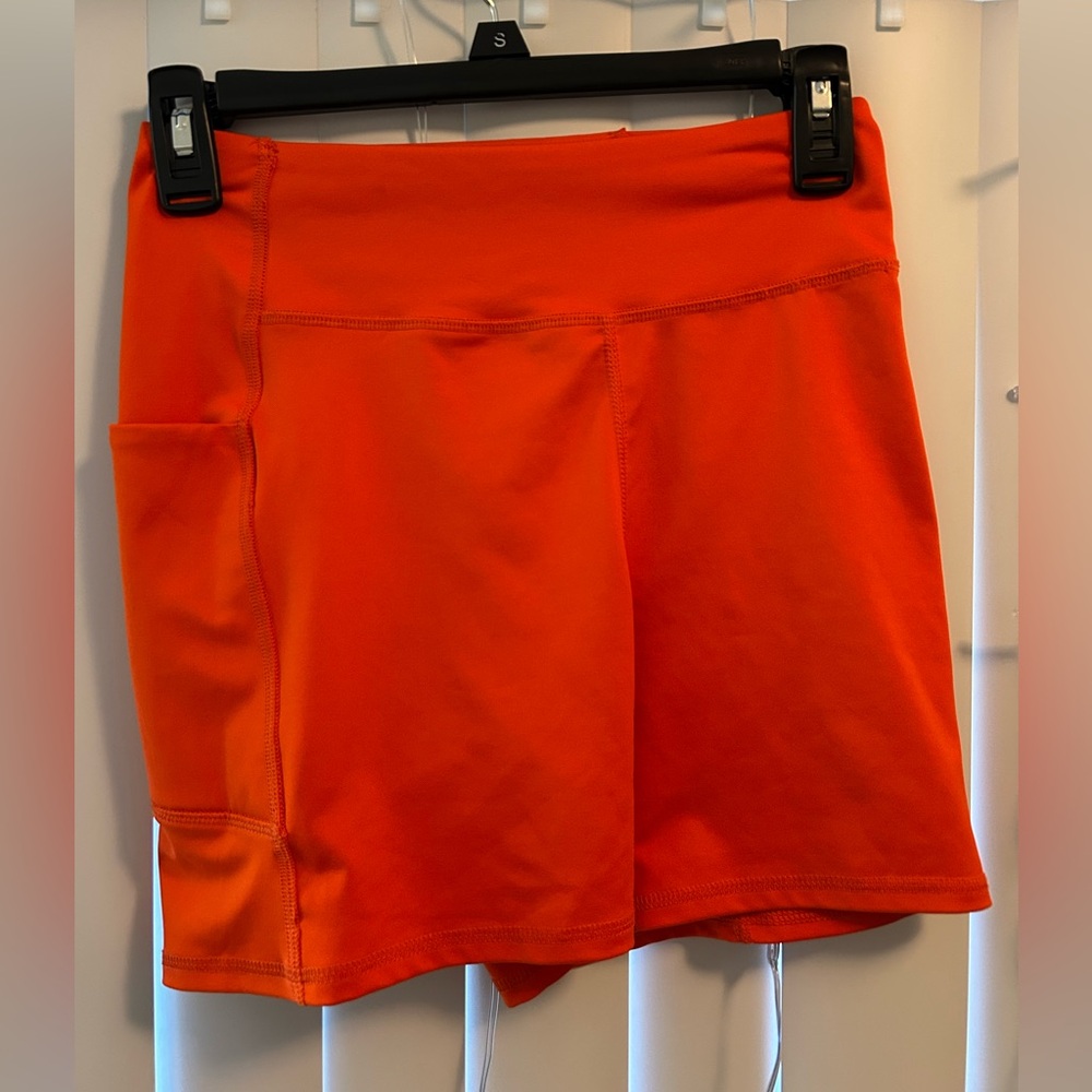 Bright Orange TekGear Biker Shorts